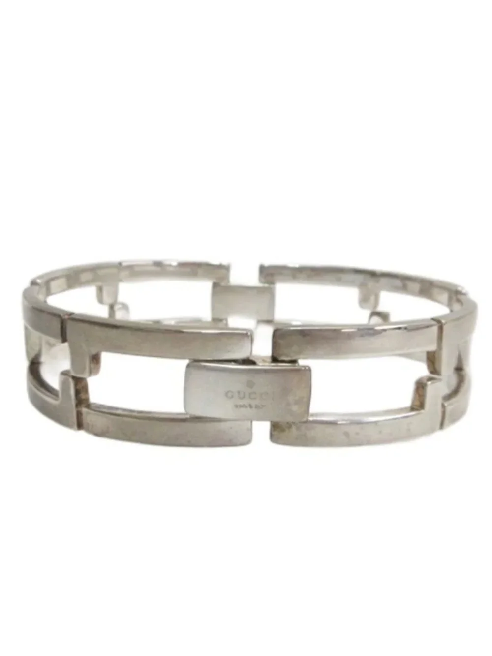 Gucci G Square Link Bracelet 925 Sterling Silver